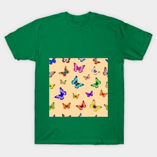 Bright multicolored batterflies T-Shirt